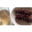 I dipped and rinsed the grapes with the Alma Water. You can see how dirty the surface was. 